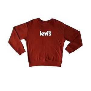 LEVI’S GRAPHIC CREWNECK SWEATSHIRT WOMENS SIZE  S RED PULLOVER GRAPHIC